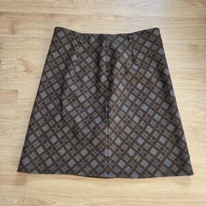 Vintage Plaid A-Line Skirt